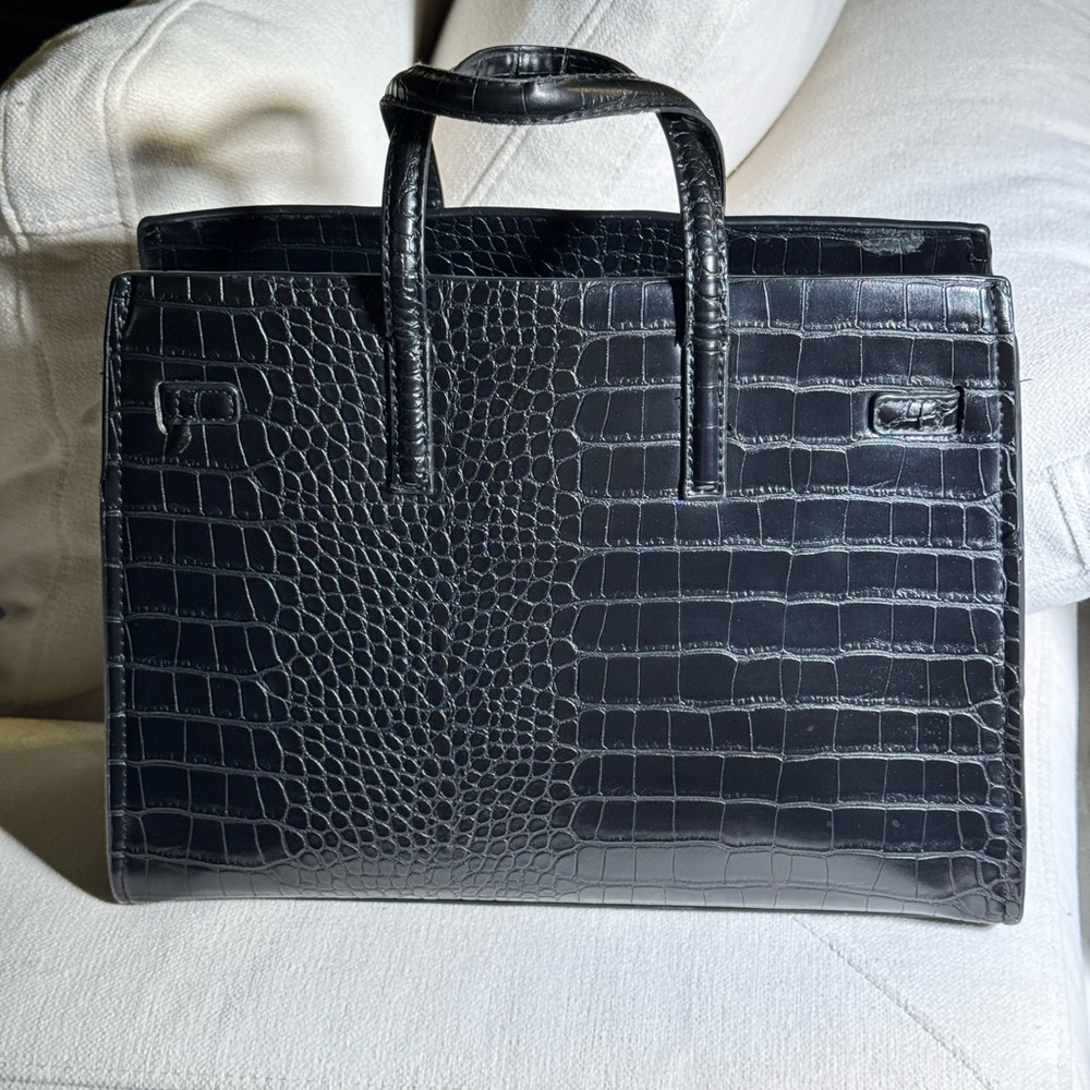 MANGO Black Crocodile-Embossed - Picture 2 of 7